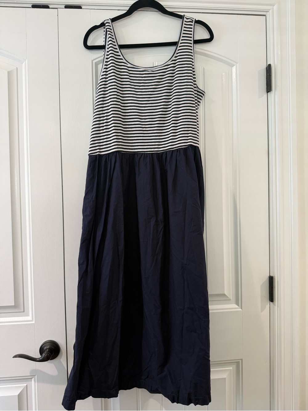 Talbots Striped Tank Top Navy Maxi Dress